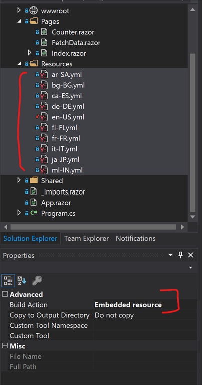 Build Action property